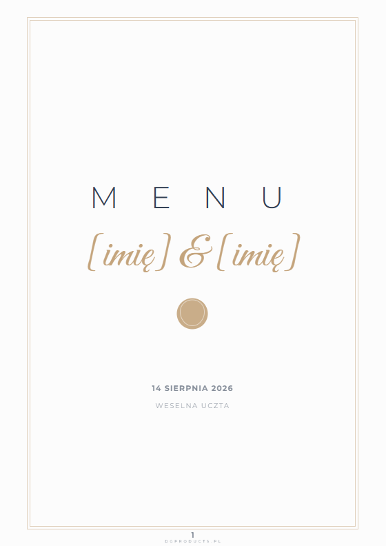 Menu Weselne (Książeczka)