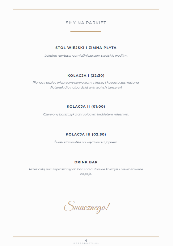 Menu Weselne (Książeczka) - Strona 2