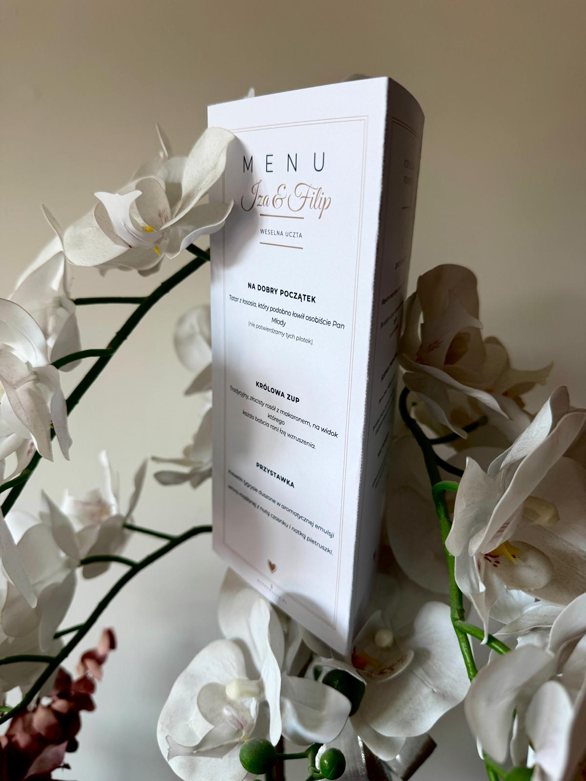 Menu Weselne (Stojące trójkątne) - Wizualizacja